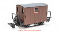 GR-580UB Peco Ffestiniog Quarryman Coach - Twin Balcony Unlettered Brown